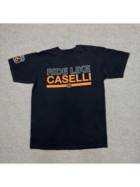 FMF Racing T Shirt Men's Size M Black Short Sleeve " Ride Like Caselli " Tee